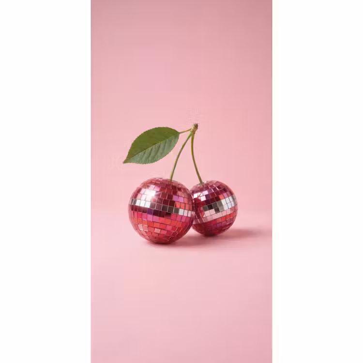 Disco - Kersen - Roze Behang Vlies klein -3d_website