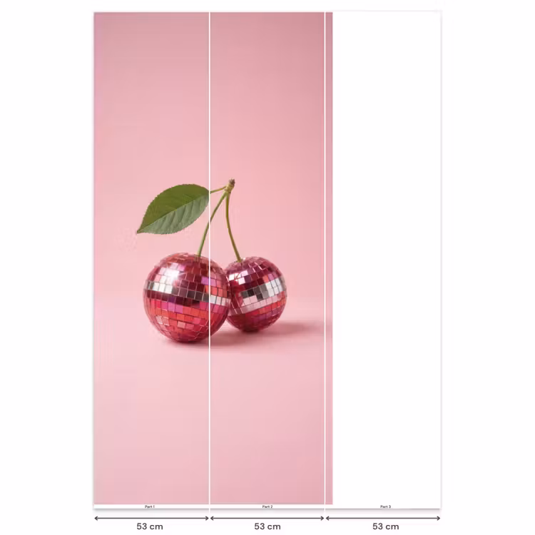 Disco - Kersen - Roze Behang Vlies klein -USP_banen