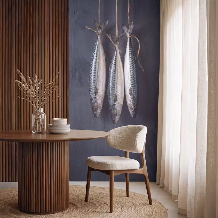 Tapete - Drei Fische – Seil - Drie vissen - Touw Behang Vlies klein