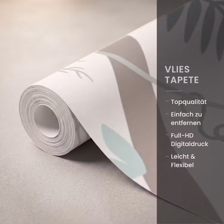 Jungle - Rustiek - Pastel Behang Vlies klein -USP_closeupDE