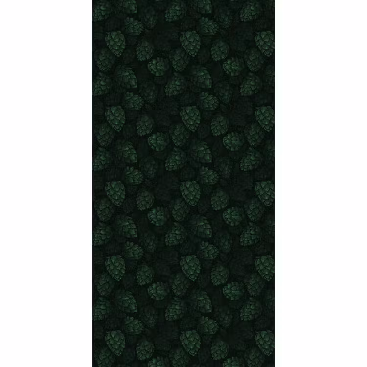 Donker - Groen - Hopbellen - Botanisch - Illustratie Behang Vlies klein 1076 -3d_website