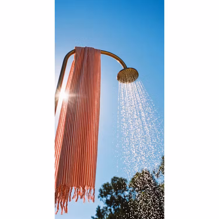 Douche - Water - Zomer - Blauw Behang Vlies klein -3d_website