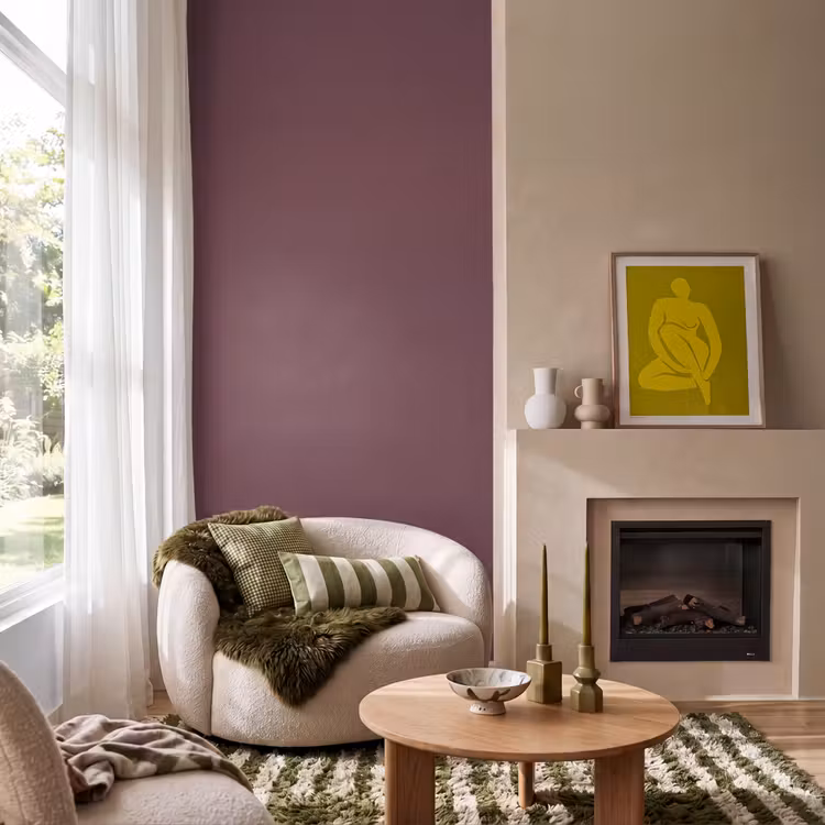 Dusty - Rose - Roze Behang Vlies klein 1076 -sfeer2