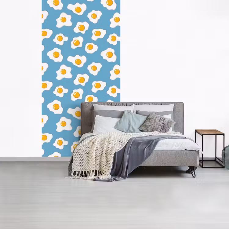 Eieren - Dooiers - Blauw fotobehang vinyl groot 64 -slaapkamer