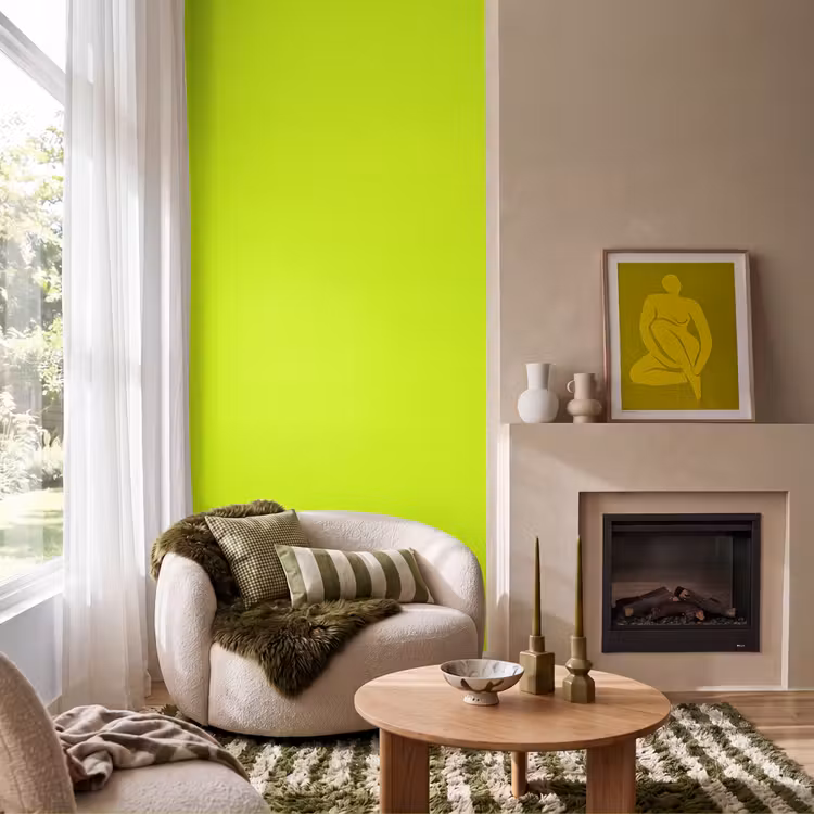 Electric - Lemon - Geel Behang Vlies klein 1076 -sfeer2
