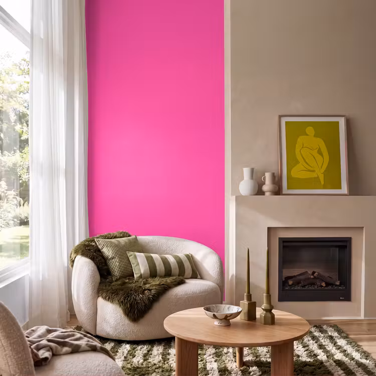 Electric - Magenta - Roze Behang Vlies klein 1076 -sfeer2