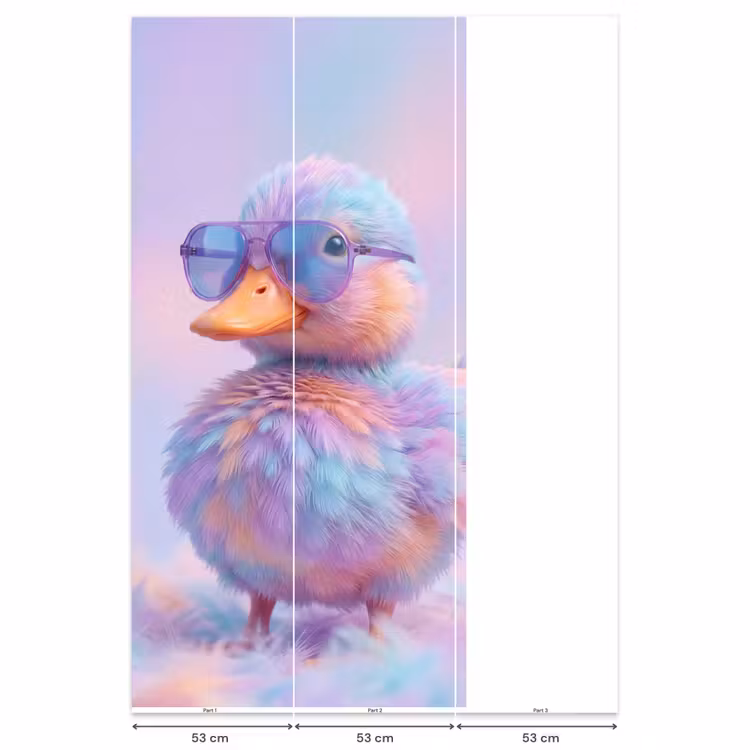 Eend - bril - Pastel Behang Vlies klein -USP_banen