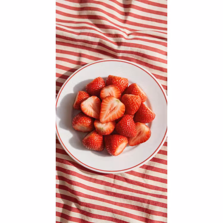 Eten - Aardbeien - Fruit - Zomer - Rood Behang Vlies klein -3d_website