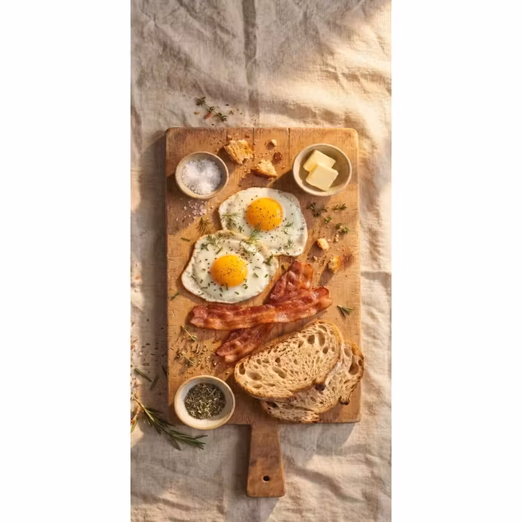 Tapete - Essen – Frühstück – Holz – Rustikal – Gelb - Eten - Ontbijt - Hout - Rustiek - Geel Behang Vlies klein