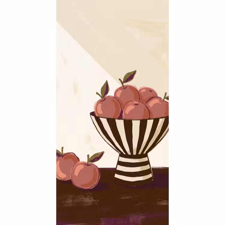 Eten - Schaal - Stilleven - Modern - Rood Behang Vlies klein -3d_website