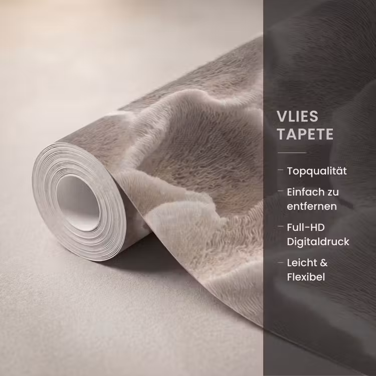 Waaiervorm - Beige - Vezel textuur Behang Vlies klein 1076 -USP_closeupDE