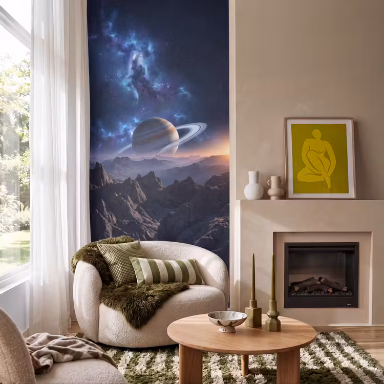 Fantasy - Kosmos - Landschap Behang Vlies klein -sfeer2