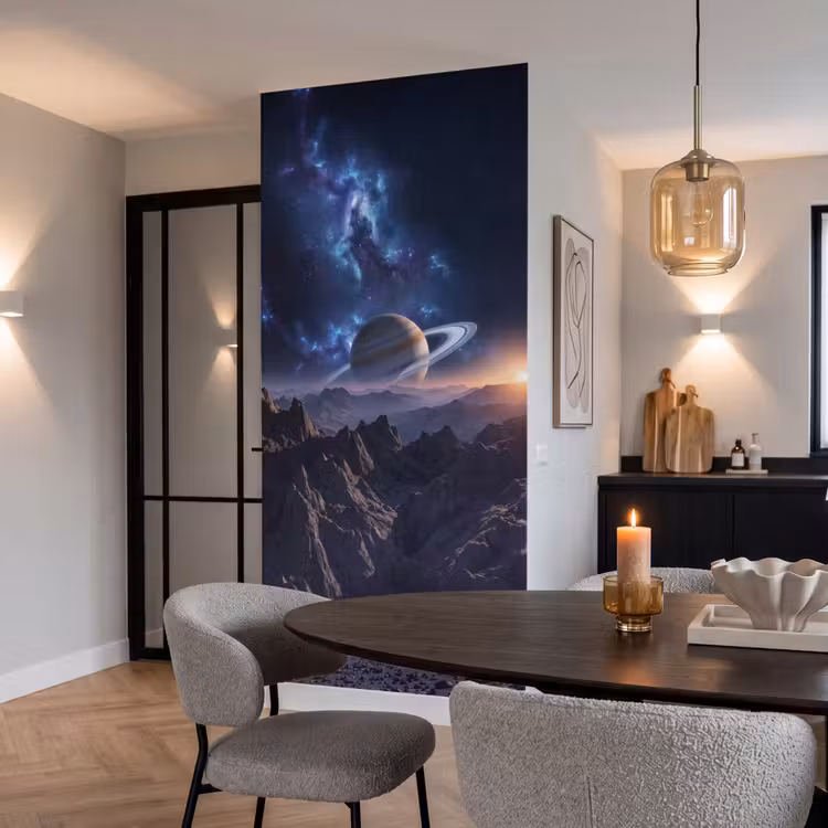 Fantasy - Kosmos - Landschap Behang Vlies klein -sfeer3