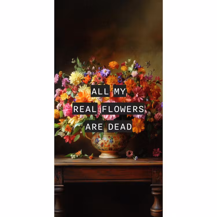 Kleur - Bloemen - Vintage - Bloemenvaas Behang Vlies klein -3d_website