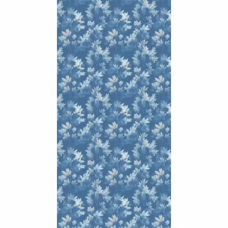 Varen - Botanisch - Patroon - Grijsblauw Behang Vlies klein 1076 -3d_website