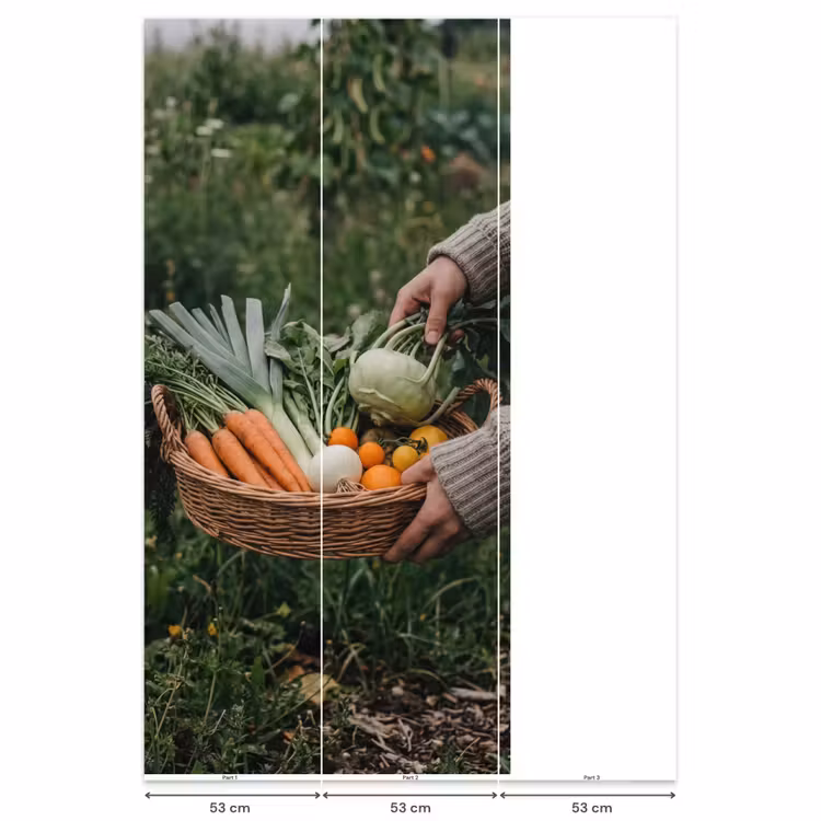 Veld - Groenten - Biologisch - Oogst Behang Vlies klein -USP_banen
