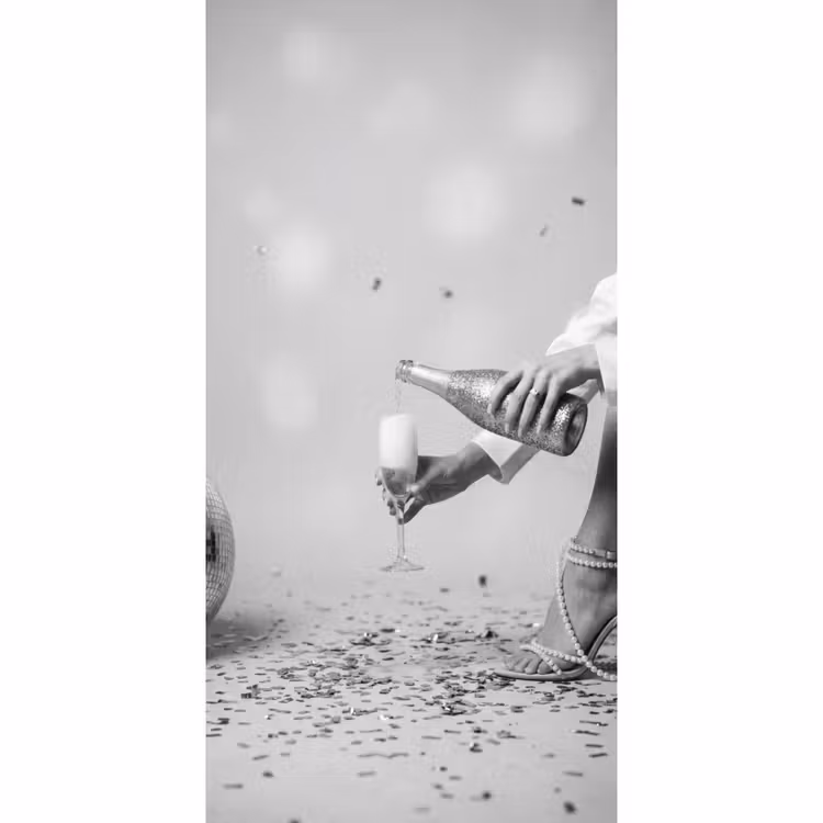 Feestelijk - Champagne - Discobal Behang Vlies klein -3d_website