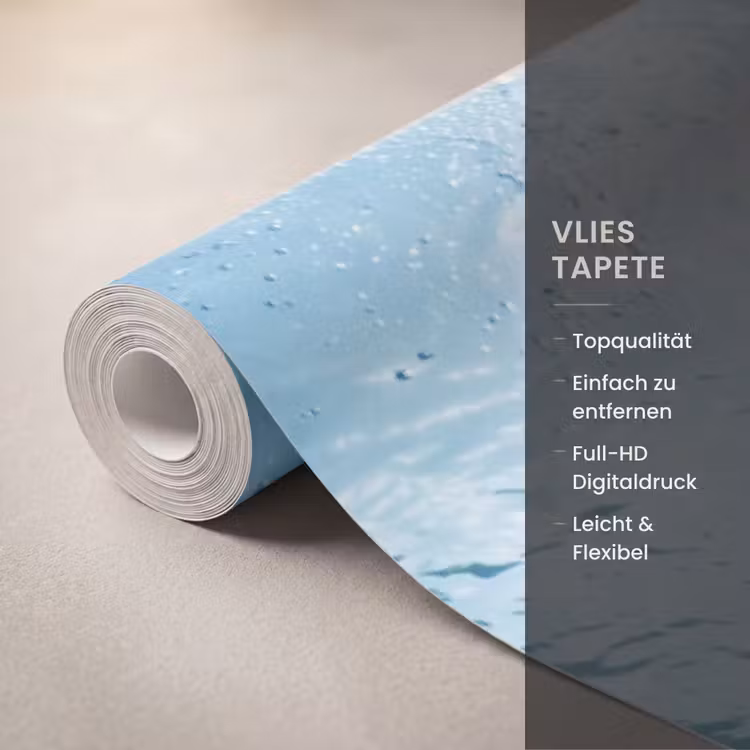 Vis - School - Oceaan - Natuur - Blauw Behang Vlies klein -USP_closeupDE
