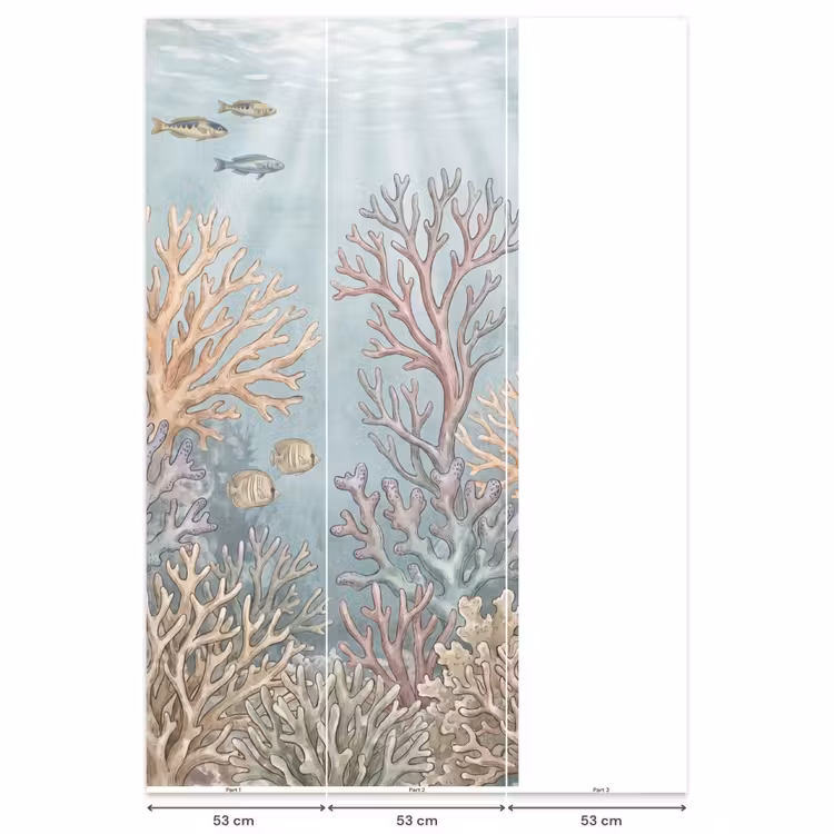 Vis - Koraal - Oceaan - Illustratie - Onderwater Behang Vlies klein -USP_banen
