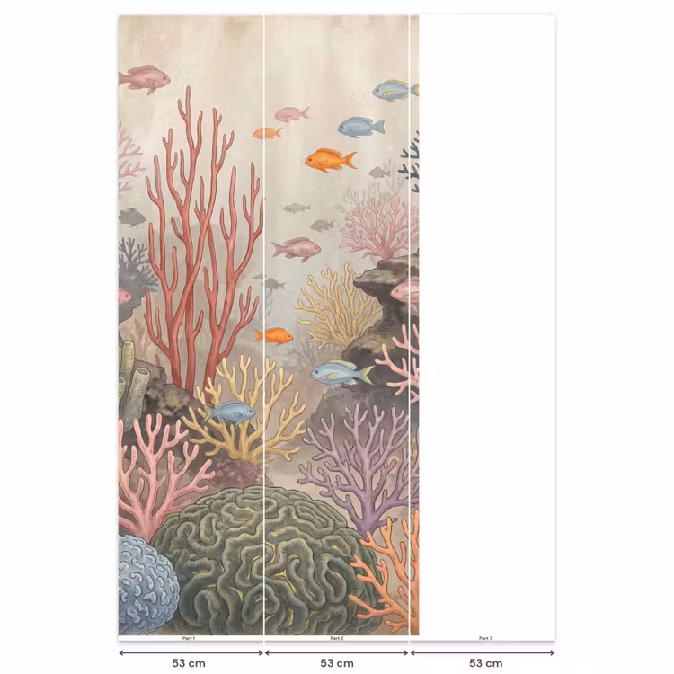 Vis - Koraalrif - Onderwaterwereld - Illustratie Behang Vlies klein -USP_banen