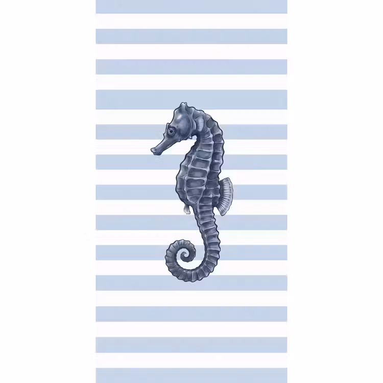 Vis - Oceaan - Illustratie - Blauw - Strepen Behang Vlies klein -3d_website