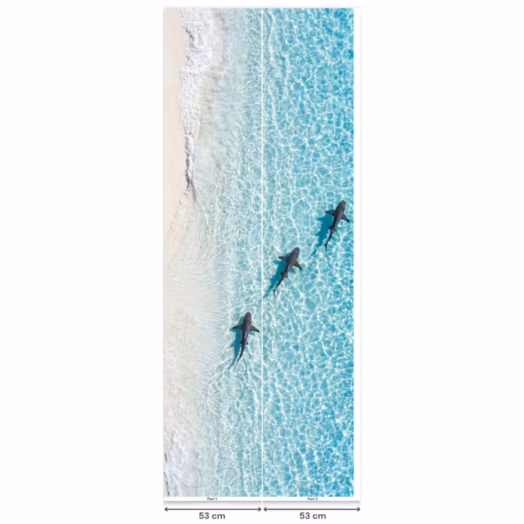 Vis - Oceaan - Strand - Turquoise - Natuur Behang Vlies klein -USP_banen