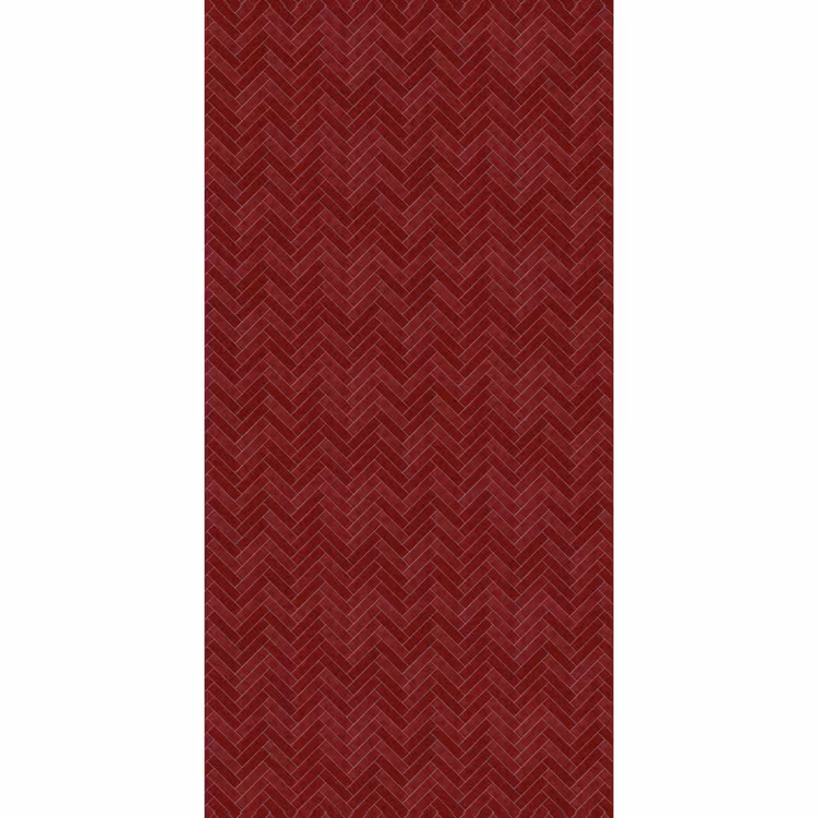 Visgraat - Wandtegel - Bordeaux - Rood Behang Vlies klein 1076 -3d_website