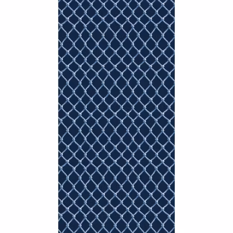 Visnet - Touw - Patroon - Marineblauw Behang Vlies klein 1076 -3d_website