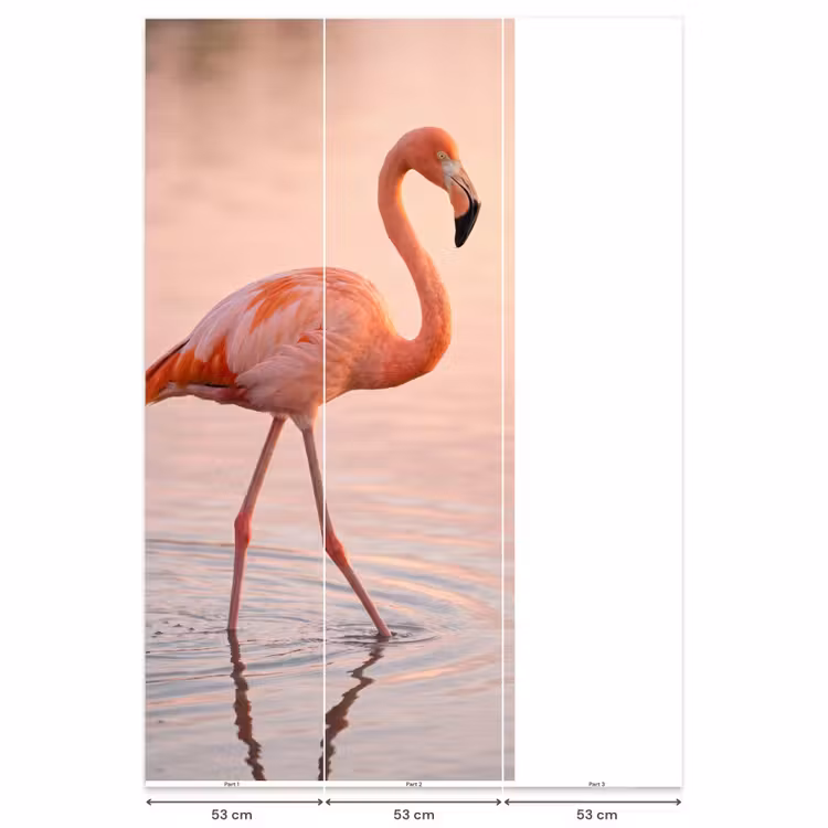 Flamingo - Water - Roze Behang Vlies klein -USP_banen