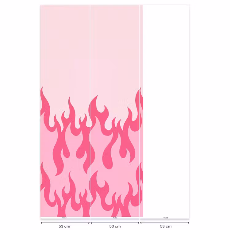 Vlammen - Patroon - Abstract - Modern - Roze Behang Vlies klein -USP_banen