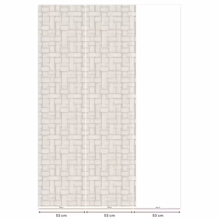 Vlechtwerk - Banen - Beige Behang Vlies klein 1076 -USP_banen