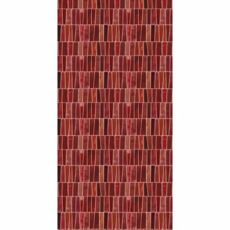 Tapete - Fliesen – Modern – Struktur – Tiefrot - Tegels - Modern - Structuur - Dieprood Behang Vlies klein 1076