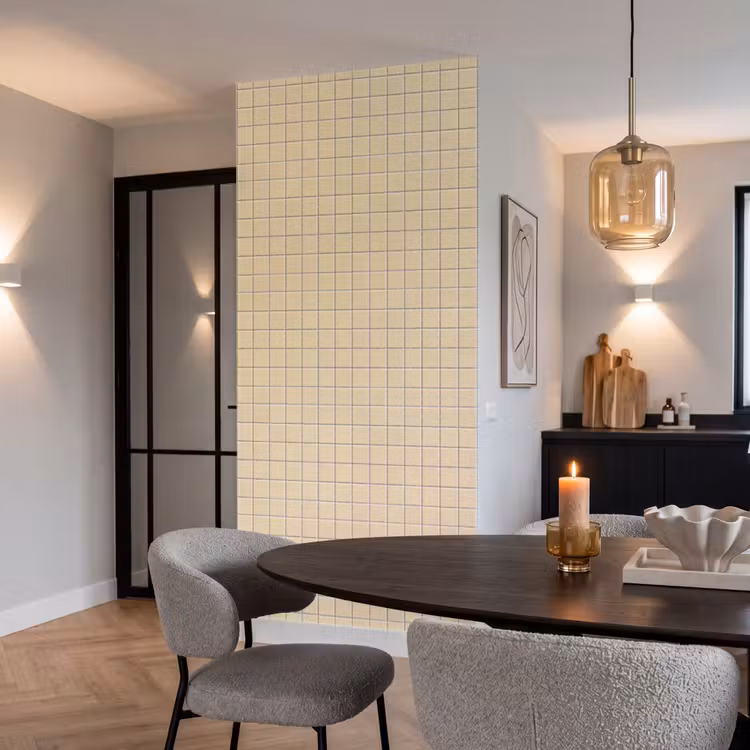 Tegels - Patroon - Crème Behang Vlies klein 1076 -sfeer3