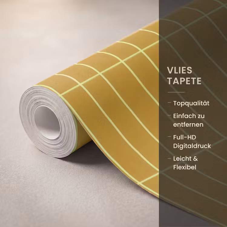 Tegels - Verticaal - Mosterdgeel Behang Vlies klein 1076 -USP_closeupDE