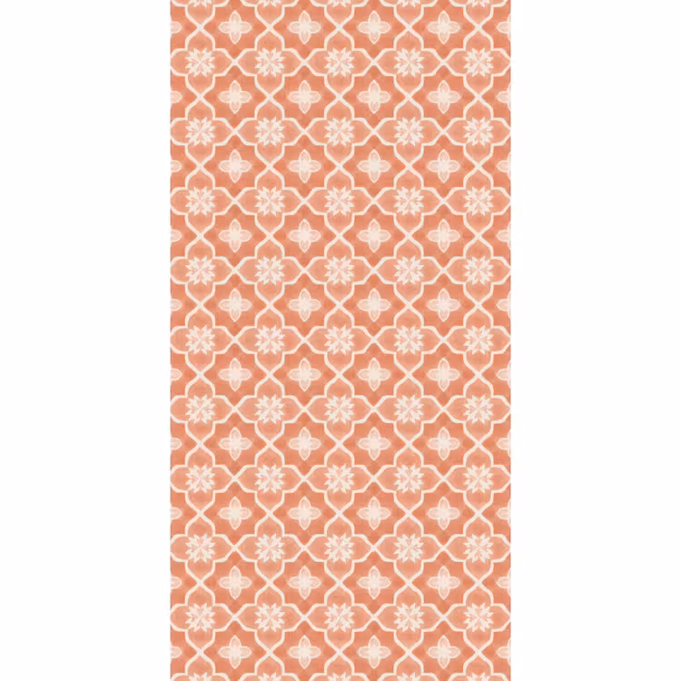 Tapete - Fliesenmuster – Arabeske – Vintage – Terrakotta - Tegelpatroon - Arabesk - Vintage - Terracotta Behang Vlies klein 1076