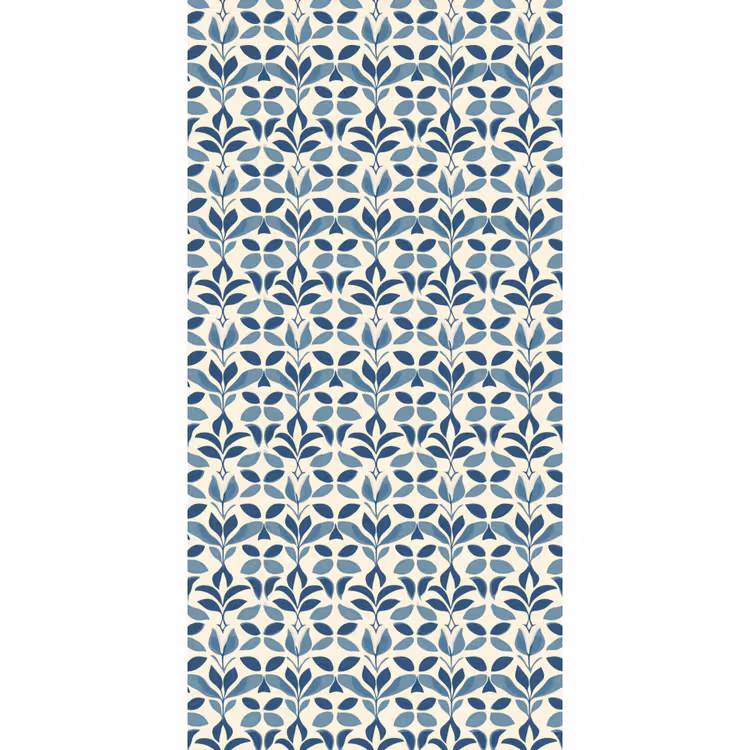 Flora - Modern - Blauw Behang Vlies klein 1076 -3d_website