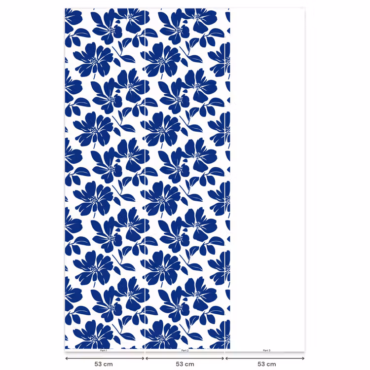 Floraal - Modern - Blauw Behang Vlies klein 1076 -USP_banen