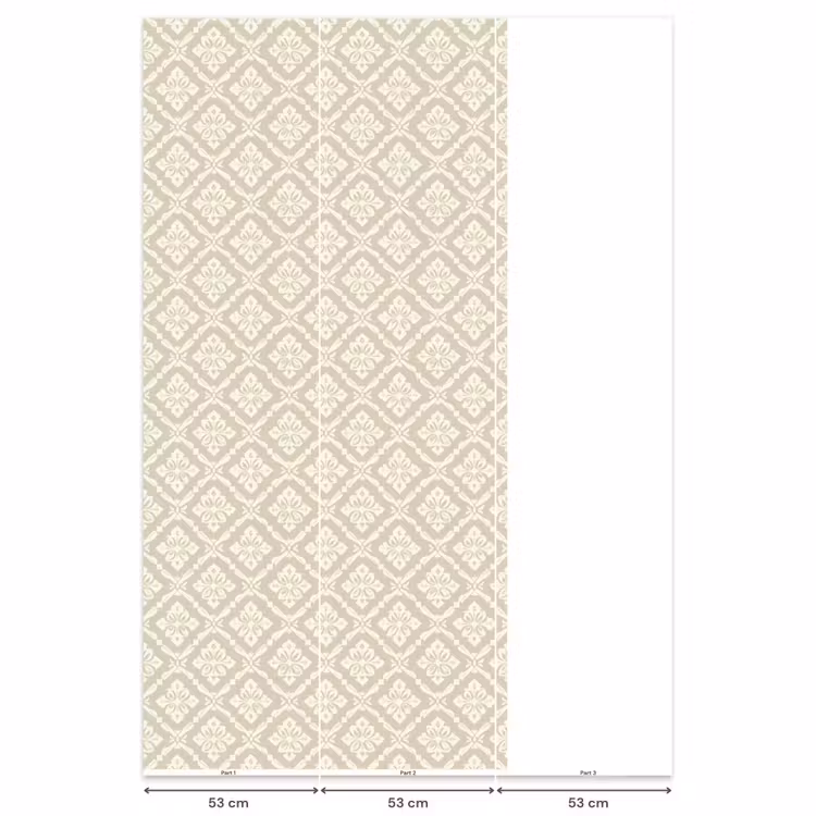 Floraal - Ornament - Beige Behang Vlies klein 1076 -USP_banen