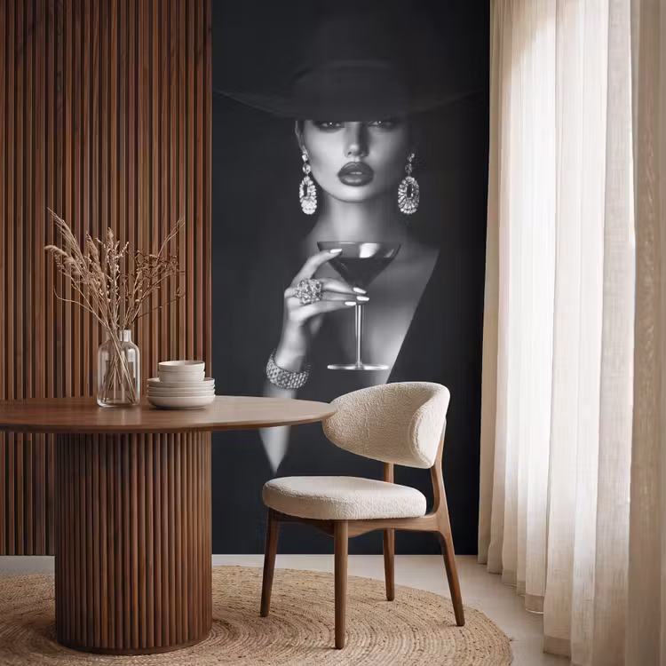 Vrouw - Cocktail - Chic Behang Vlies klein -sfeer1