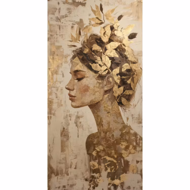 Vrouw - Goud - Abstract - Textuur Behang Vlies klein -3d_website