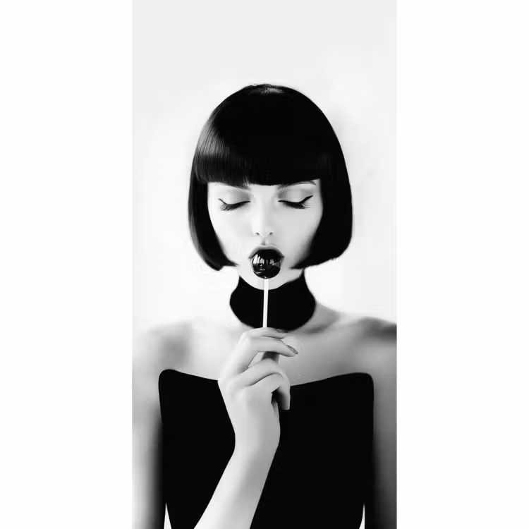 Vrouw - Lolly - Zwart - Wit Behang Vlies klein -3d_website