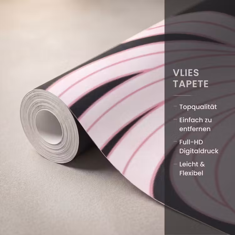 Vrouw - Danseres - Slangen - Art Deco - Roze Behang Vlies klein -USP_closeupDE