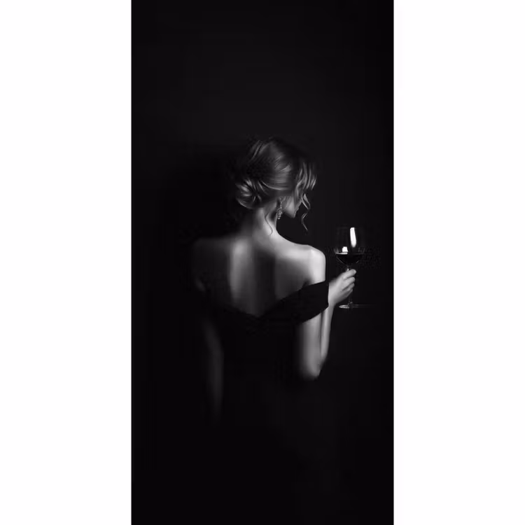Vrouw - Wijn - Jurk Behang Vlies klein -3d_website