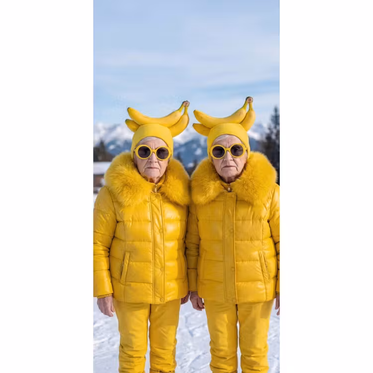 Vrouwen - Bananen - Geel Behang Vlies klein -3d_website