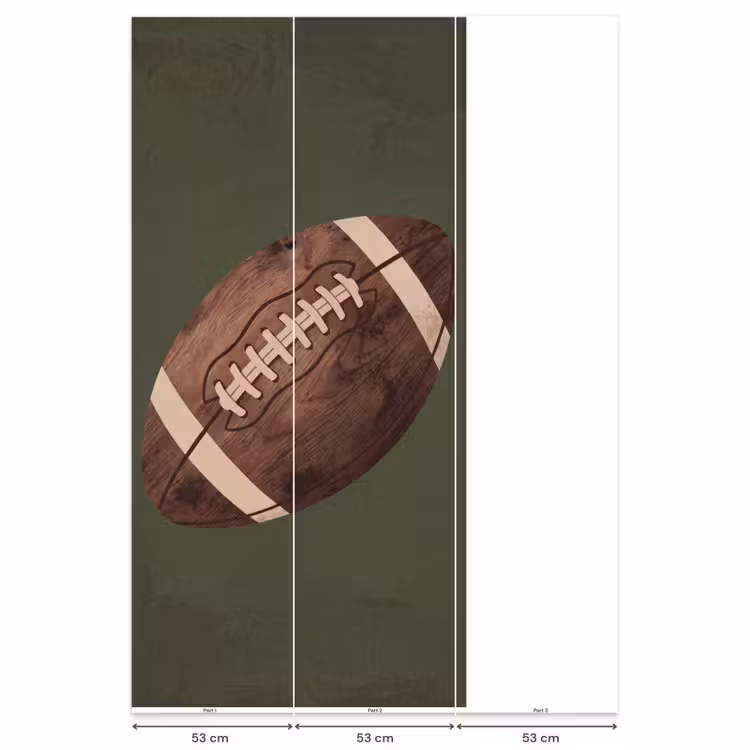 Football - Hout - Sport - Groen Behang Vlies klein -USP_banen