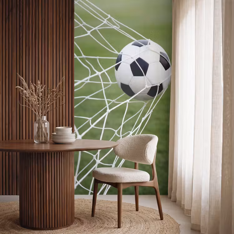 Voetbal - Goal - Net - Sport Behang Vlies klein -sfeer1