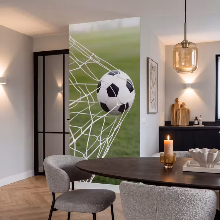 Voetbal - Goal - Net - Sport Behang Vlies klein -sfeer3