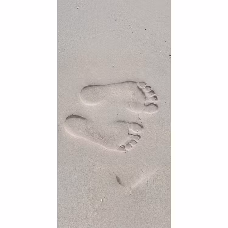 Voeten - Afdrukken - Zand Behang Vlies klein -3d_website