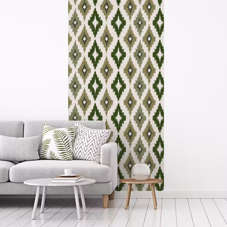 Geografisch - Ruitmotief - Groen fotobehang vinyl groot 64 -woonkamer