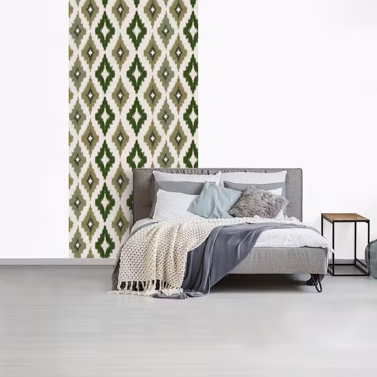 Geografisch - Ruitmotief - Groen fotobehang vinyl groot 64 -slaapkamer
